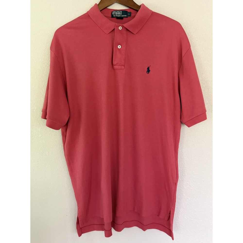 Polo Ralph Lauren Men's Dark Rose 2-Button Polo Shirt Size L